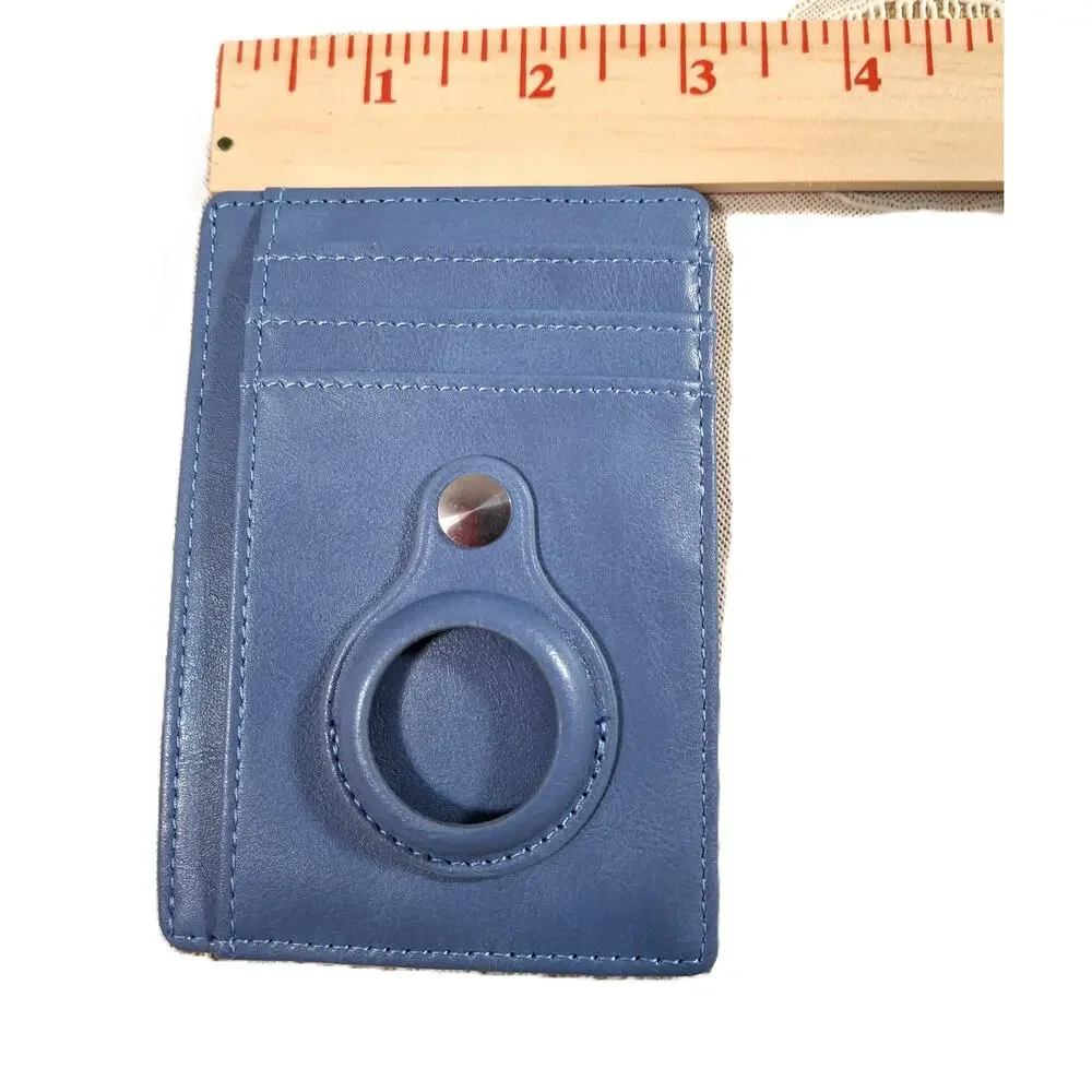 Front Pocket Air Tag Wallet RFID Blocking 3 x 4 Inches Light Blue